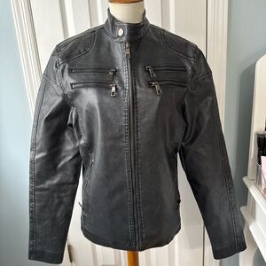 American Rag Men's Black Faux Leather Jacket